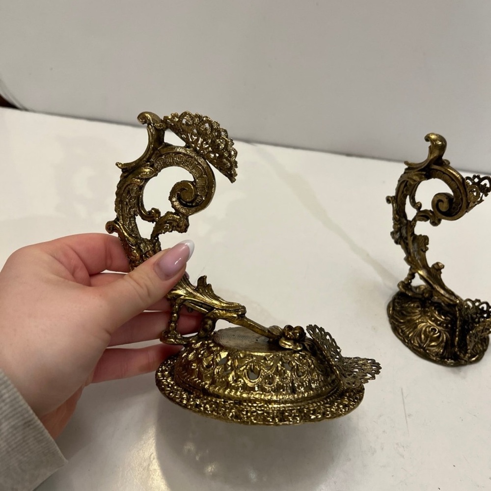 Two brass holders - Picture 3 of 8